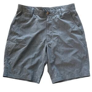 FootJoy FJ Flat Front 9" Shorts Sz 32 Golf Outdoors Casual Heathered Blue Gray